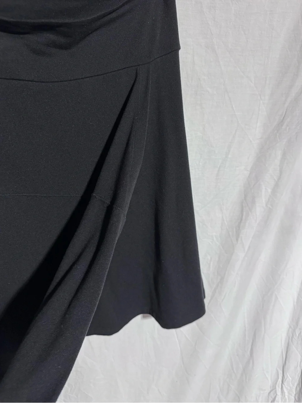 Athleta black faux wrap flare style skirt Size Small